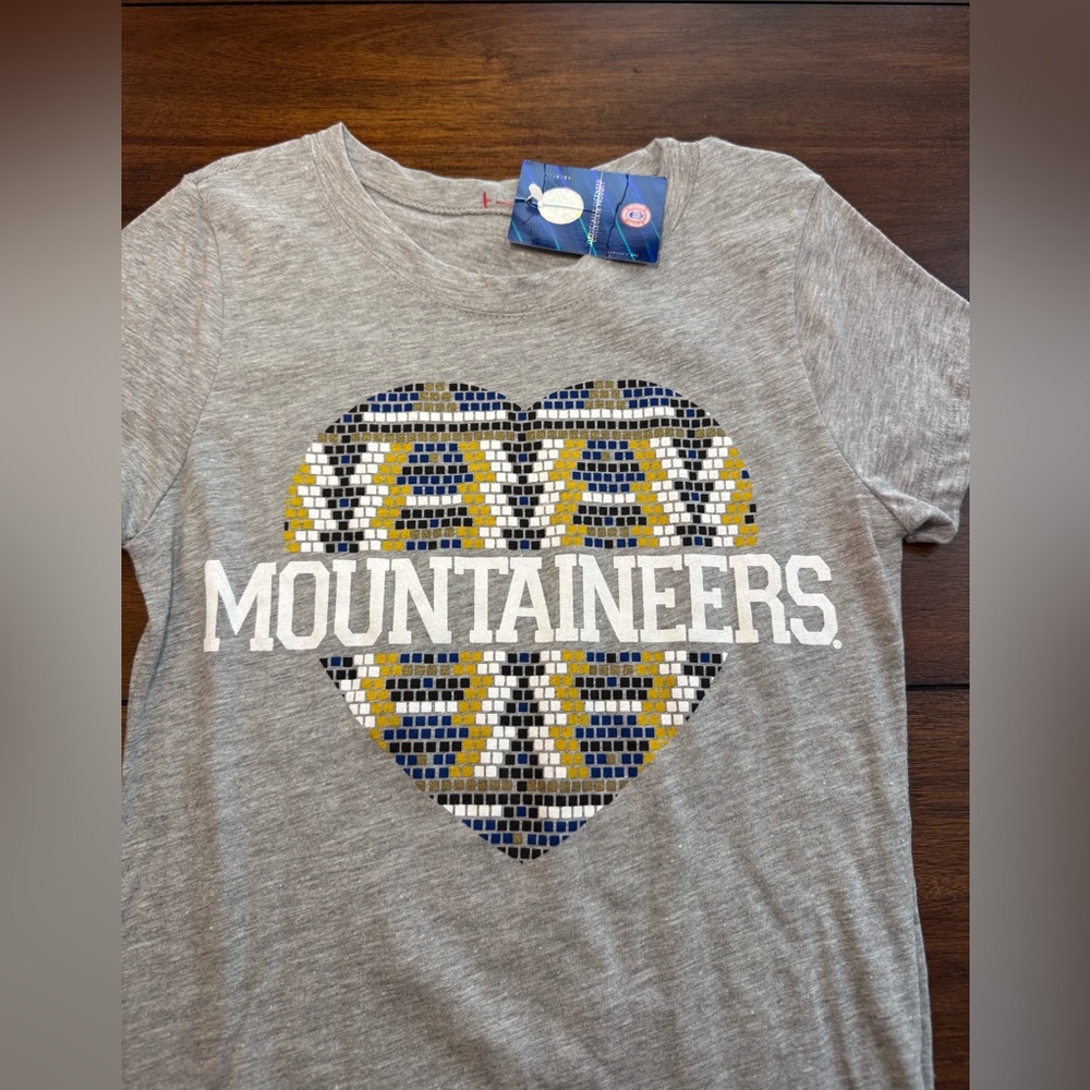 Jones & Mitchell NCAA West Virginia University Mountaineers Juniors Tee Sz Small - Picture 3 of 6